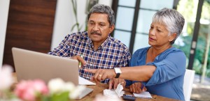 Couple planning a renovation