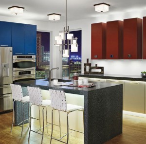 Custom kitchen with lighting