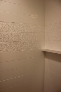 Texture on shower wall