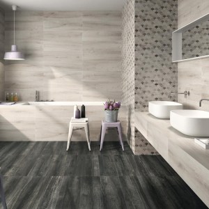 Ceramic tiled bathroom