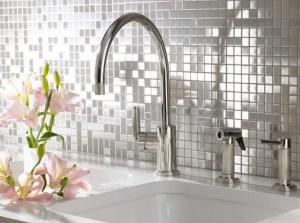 Metal Tile Backsplash